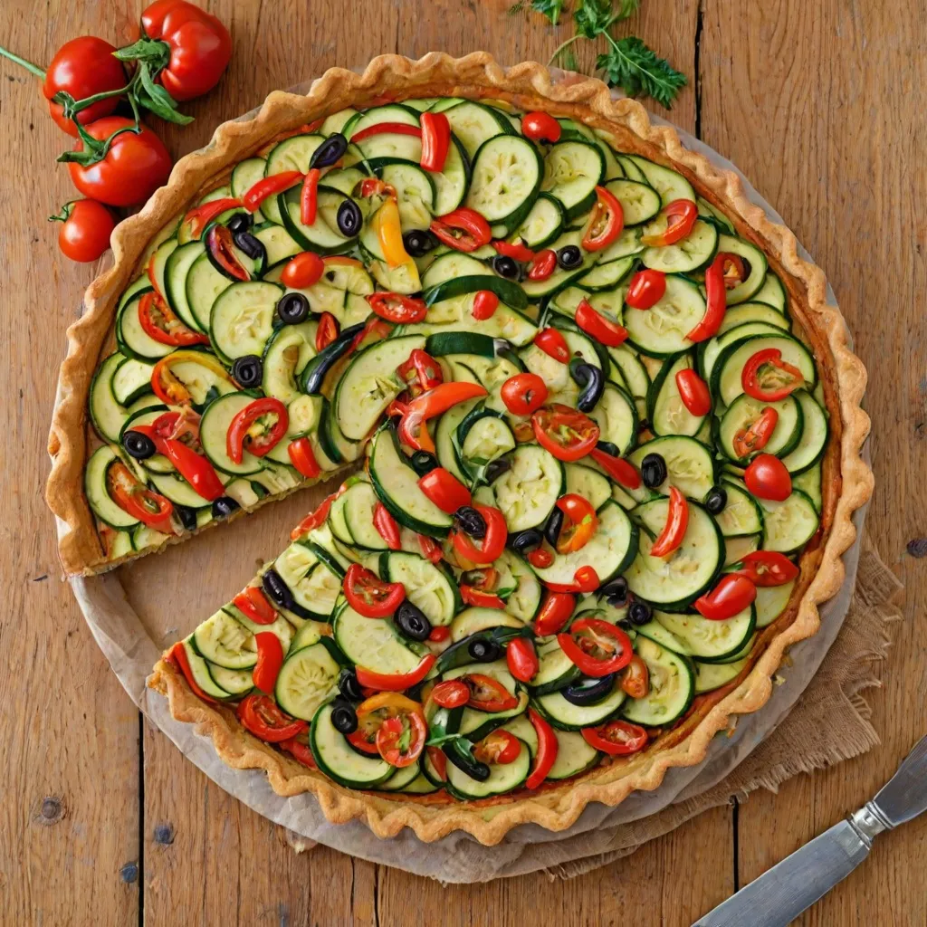 Wegańska tarta z cukinią i papryką - Przepis na lekkie danie