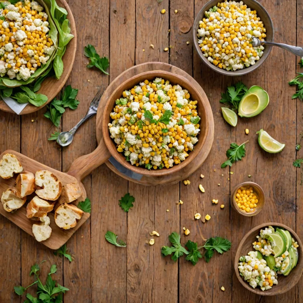 Sałatka z kalafiorem i kukurydzą - zdrowy przepis