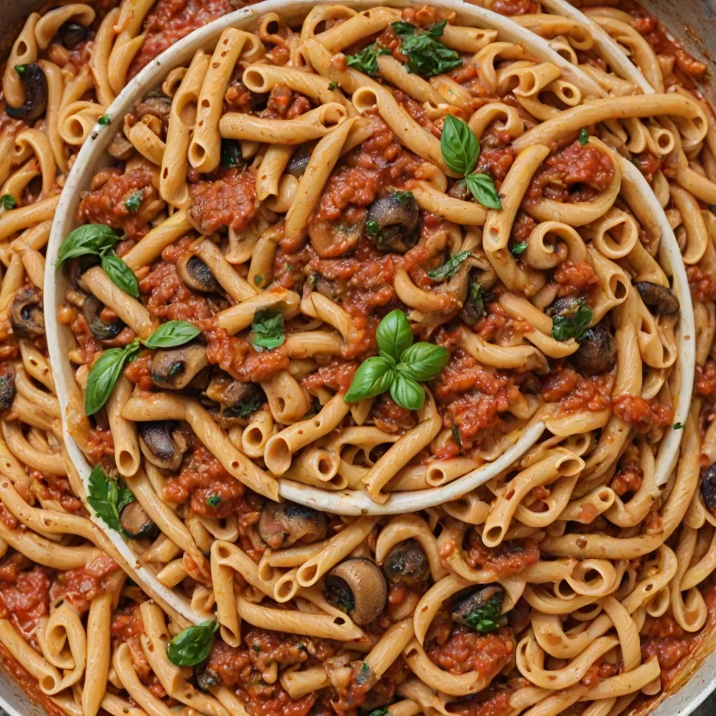 Makaron z boczniakami w sosie pomidorowym - Przepis na wegańskie danie