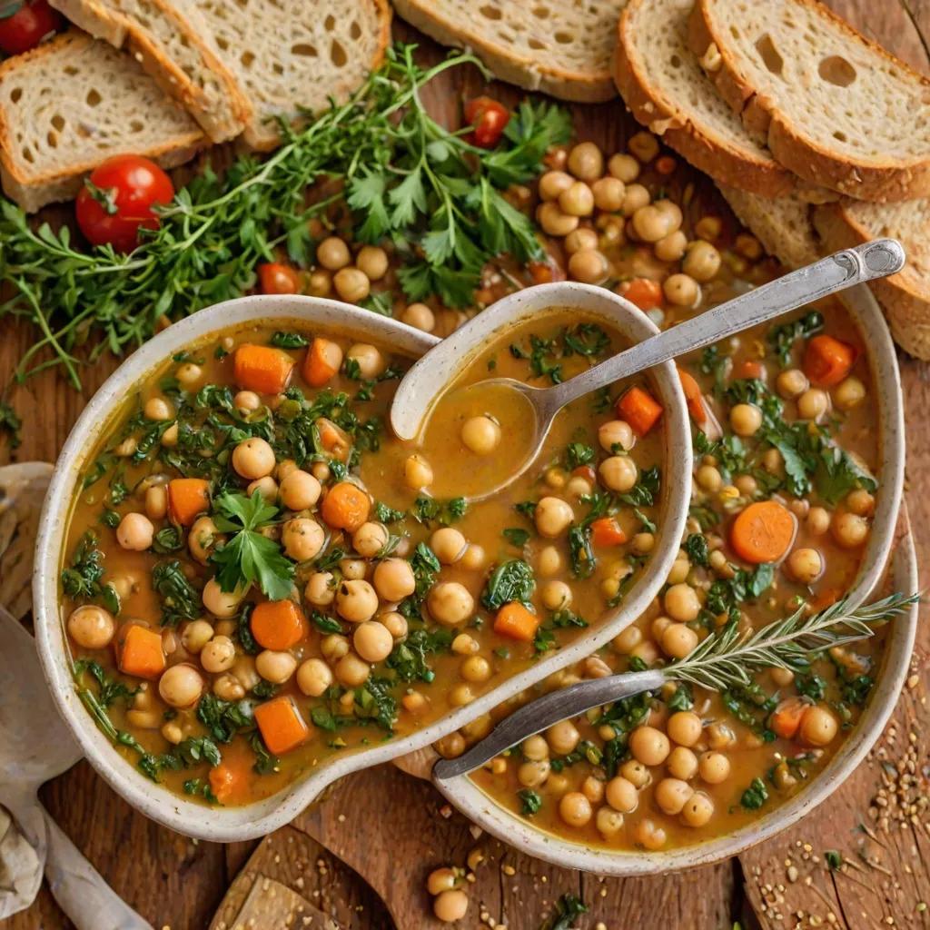 Zupa jarzynowa z ciecierzycą - Przepis na zdrową zupę warzywną