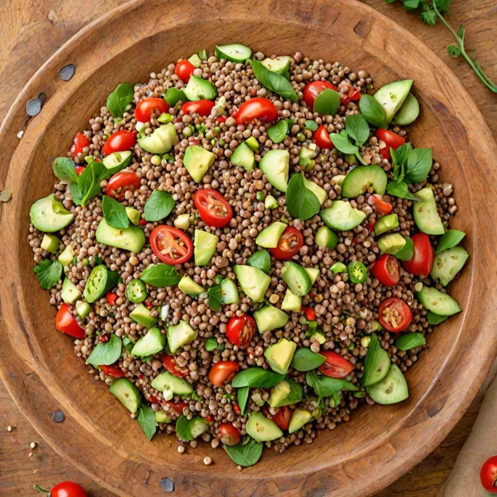 Sałatka z kaszą jaglaną i warzywami