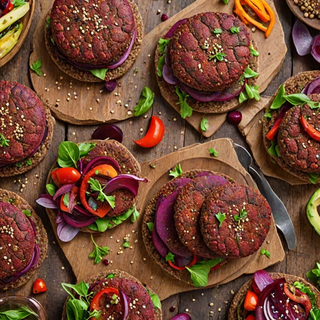 Burgery z buraka i kaszy jaglanej - przepis