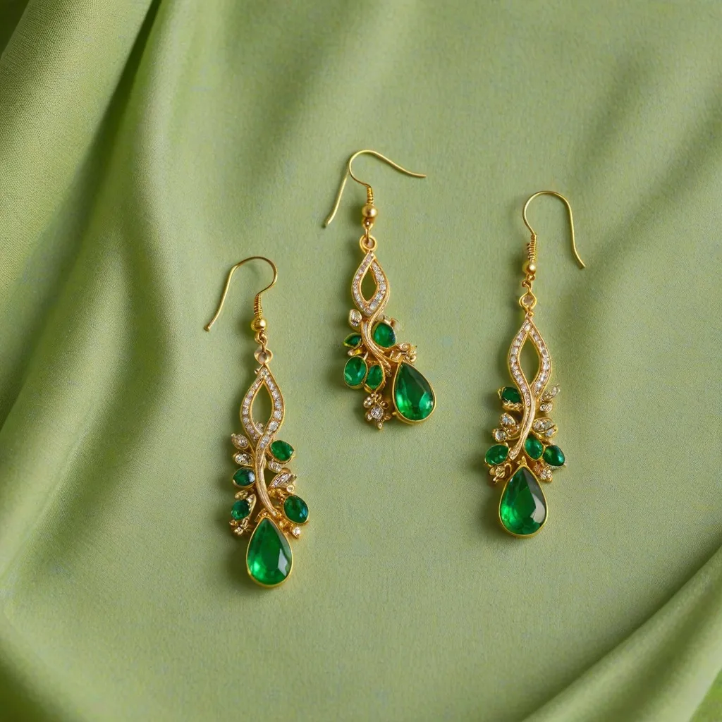 Jakie kolczyki do zielonej sukienki?